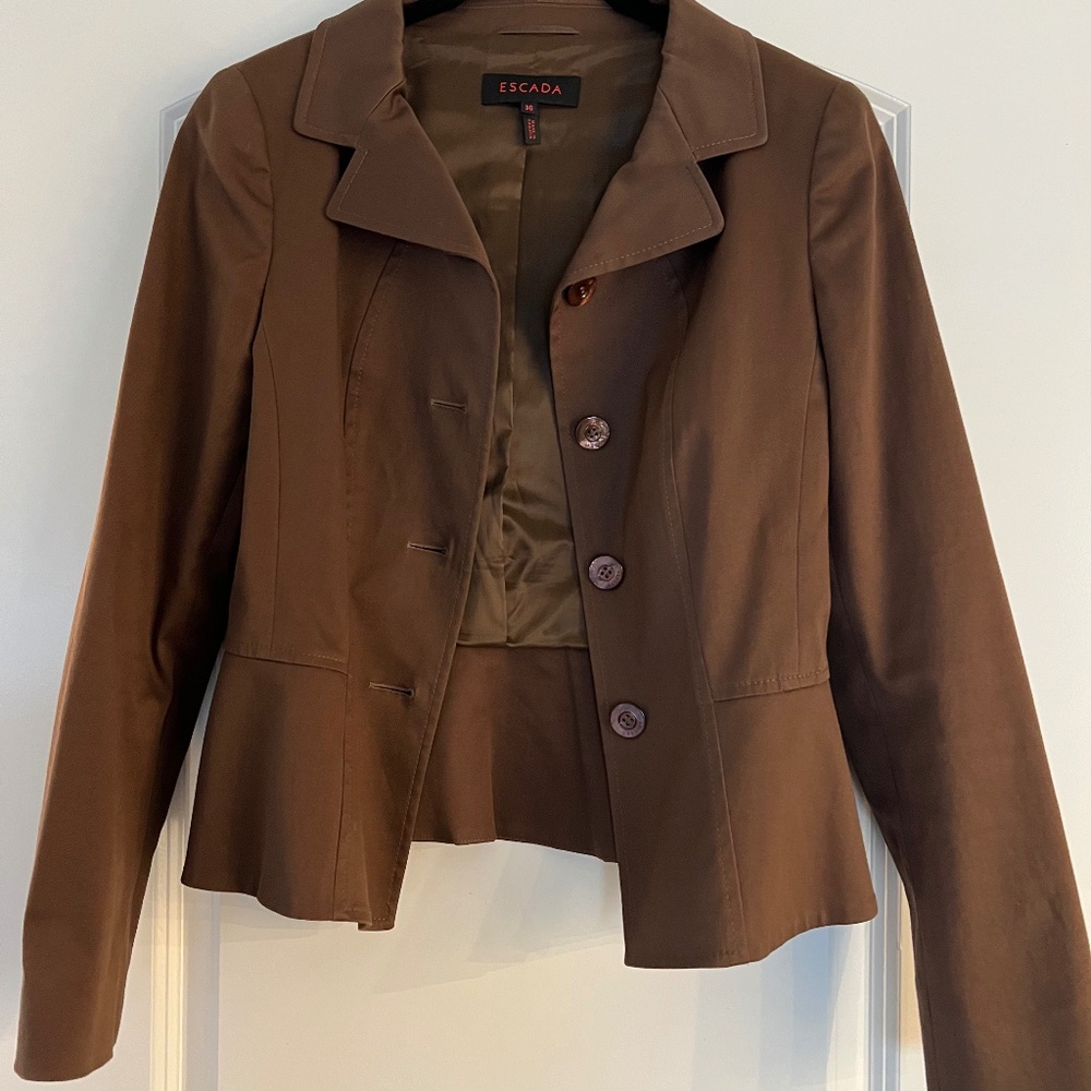 Escada women’s jacket size 36IT Brown